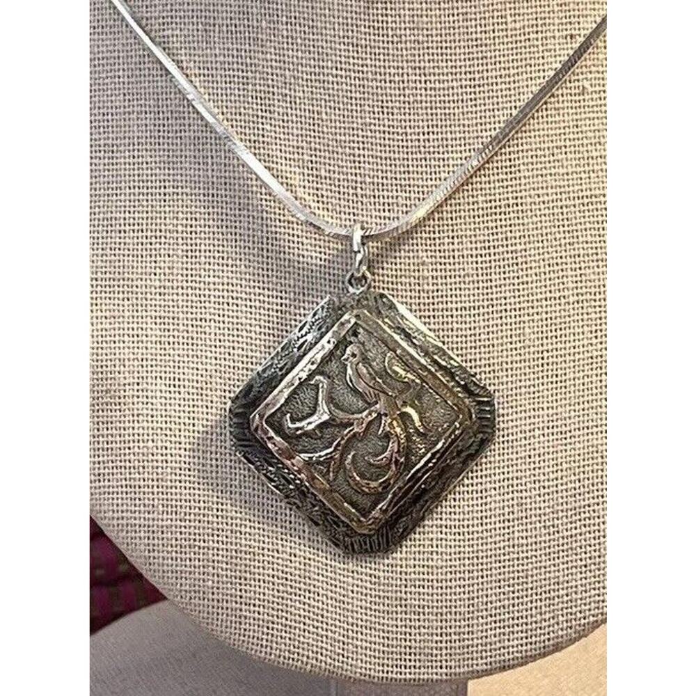 900 Silver From Guatemala Necklace And A 925 Sterling Silver Chain Necklace